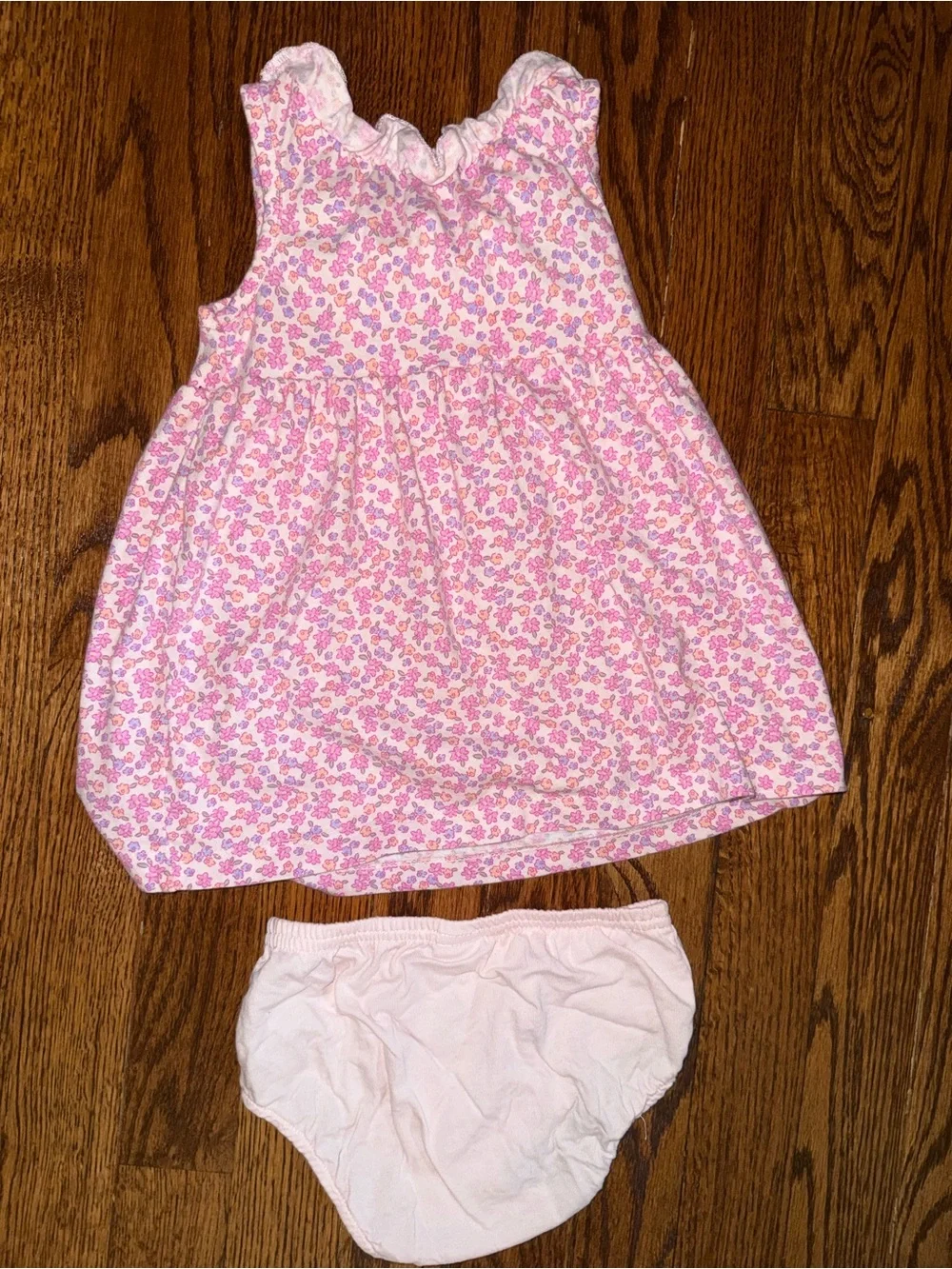 Carter's Pink Floral Dress with Matching Pink Diaper Cover